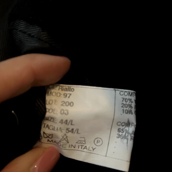 Rialto Italian wool cashmere long coat men's size 44 L BB - Picture 8 of 10